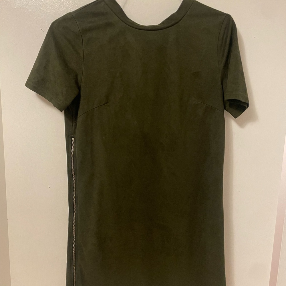Olive Green Short Sleeve Dress